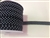RBN-FOV-103-POLKADOT-BLACK.  ELASTIC FOLD-OVER POLKA DOT BLACK - 5/8 INCH WIDE - PUTUP 50 YARD ROLLS