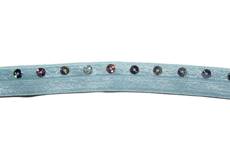 RBN-FOV-105-BLUE.  Foldover Elastic - 0.5 Inch - Blue