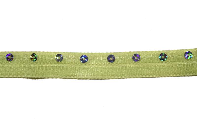 RBN-FOV-105-OLIVEGREEN.  Foldover Elastic - 0.5 Inch - Olive Green