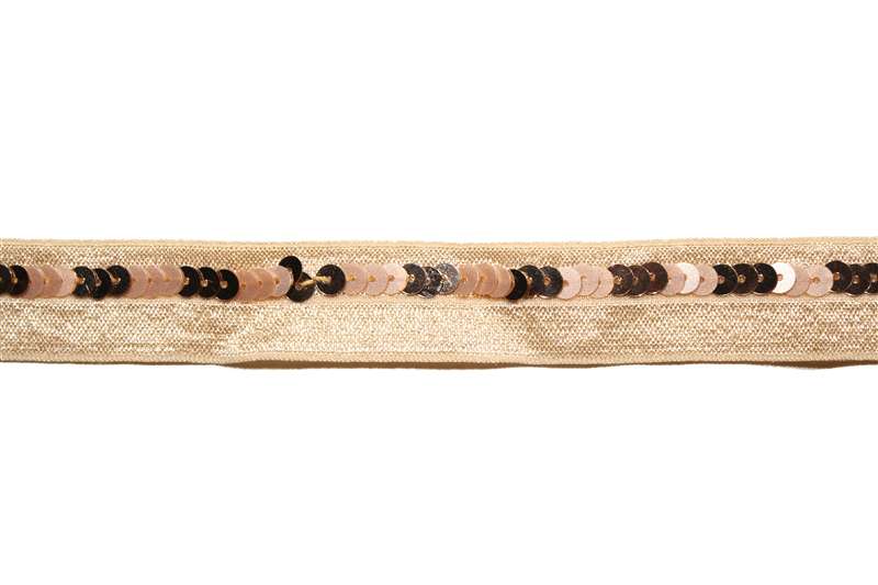 RBN-FOV-106-GOLD.  Foldover Elastic - 0.5 Inch - Gold