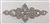 RHS-APL-007-SILVER. Hot-Fix / Sew-On Clear Crystal Rhinestone Applique - 6 x 2.5 Inches. Made with high quality clear crystals, Beads, and with a layer of hot-fix glue on the back.