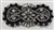RHS-APL-008-BLACK. Hot-Fix / Sew-On Clear Crystal Rhinestone w/ Black Beads Applique - 4 x 2 Inches. Made with high quality clear crystals, Beads, and Pearls with a layer of hot-fix glue on the back.