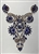 RHS-APL-015-ROYALBLUE. Hot-Fix and Sew-On Royal Blue Crystal Rhinestone Applique - 10 x 7.5 Inches. Can be Used for Making Necklaces, Shoulder Designs, Jacket Designs, T-Shirts and Costumes.