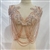 RHS-APL-082-ROSEGOLD-BODICE. Crystal Rhinestone Bodice Applique with Rose Gold Crystals & Beads - 18.5" X 17.5"