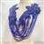 RHS-APL-082-ROYALBLUE-BODICE. Crystal Rhinestone Bodice Applique with Royal Blue Crystals and Beads - 18.5" X 17.5"