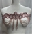 RHS-APL-083-PINK.  Pink Crystal Rhinestone Applique with Pink Beads - 14" x 8"