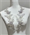 RHS-APL-3317-AB-PAIR. AB Rhinestone Applique on a Shear White Tulle- 13" x 5" Each Piece.