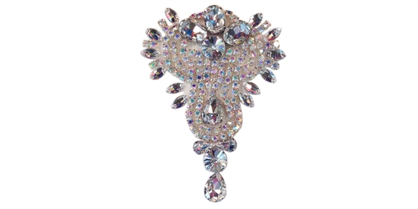 RHS-APL-475-AB.  AB Crystal Rhinestone Applique