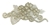 RHS-APL-706-SILVER.  Sew-On Clear Crystal Rhinestone Applique - On Net - Silver Beads- 9.5 X 5 Inches