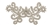 RHS-APL-781-SILVER.  Sew-On Clear Crystal Rhinestone Applique - On Net - Silver Beads- 8.5 X 4.5 Inches