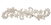 RHS-APL-782-SILVER.  Sew-On Clear Crystal Rhinestone Applique - On Net - Silver Beads - 11.5 X 3 Inches
