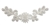 RHS-APL-786-SILVER.  Sew-On Clear Crystal Rhinestone Applique - On Net - Silver Beads - 13 X 4 Inches
