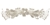 RHS-APL-813-SILVER.  Sew-On Clear Crystal Rhinestone Applique - On Net - Silver Beads - 10 X 3 Inches
