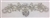 RHS-APL-879-SILVER. Sew-On  Clear Crystal Rhinestone Applique - On Net - Silver Beads - 15 X 5 Inches