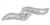 RHS-APL-M102-SILVER.  RHINESTONE APPLIQUE ON METAL