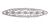 RHS-APL-104-AB.  Glue-On / Sew-On AB Crystal Rhinestone Applique - Silver Metal Backing - 2.25 inch X 9 Inch