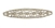 RHS-APL-104-GOLD.  Glue-On / Sew-On Clear Crystal Rhinestone Applique - Gold Metal Backing - 2.25 inch X 9Inch
