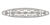 RHS-APL-104-SILVER.  Glue-On / Sew-On Clear Crystal Rhinestone Applique - Silver Metal Backing - 2.25 inch X 9 Inch