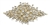 RHS-APL-105-GOLD.  Glue-On / Sew-On Clear Crystal Rhinestone Applique - Gold Metal Backing - 3.5 inch X 7 Inch
