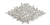 RHS-APL-105-SILVER.  Glue-On / Sew-On Clear Crystal Rhinestone Applique - Silver Metal Backing - 3.5 inch X 7 Inch