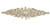 RHS-APL-106-GOLD.  Glue-On / Sew-On Clear Crystal Rhinestone Applique - Gold Metal Backing - 2.75 inch X 8.5 Inch
