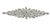RHS-APL-106-SILVER.  Glue-On / Sew-On Clear Crystal Rhinestone Applique - Silver Metal Backing - 2.75 inch X 8.5 Inch
