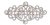 RHS-APL-M108-AB.  Glue-On / Sew-On AB Crystal Rhinestone Applique - Silver Metal Backing - 4 inch X 8 Inch