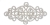 RHS-APL-M108-SILVER.  Glue-On / Sew-On Clear Crystal Rhinestone Applique - Silver Metal Backing - 4 inch X 8 Inch