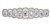 RHS-APL-111-AB.  Glue-On / Sew-On AB Crystal Rhinestone Applique - Silver Metal Backing - 2 inch X 8.5 Inch