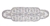 RHS-APL-112-AB.  Glue-On / Sew-On AB Crystal Rhinestone Applique - Silver Metal Backing - 2.5 inch X 8 Inch