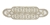 RHS-APL-112-GOLD.  Glue-On / Sew-On Clear Crystal Rhinestone Applique - Gold Metal Backing - 2.5 inch X 8 Inch