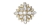RHS-APL-M115-GOLD.  Rhinestone Applique On Metal - 3 INCH