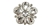 RHS-APL-M116-SILVER.  Rhinestone Applique On Metal