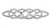 RHS-APL-M117-SILVER - SEW-ON METAL BACK RHINESTONE APPLIQUE - 7 x 2 INCHES