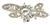 RHS-APL-M118-GOLD.  RHINESTONE APPLIQUE ON GOLD METAL.  6 x 3 Inches