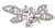 RHS-APL-M118-SILVER.  RHINESTONE APPLIQUE ON METAL.  6 x 3 Inches