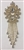 RHS-APL-M120-GOLD.  Crystal Rhinestones on Gold Metal Applique.  7 x 2.5 Inches