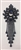 RHS-APL-M120-NAVYBLACK.  Navy Rhinestones on Black Metal Applique.  7 x 2.5 Inches