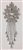 RHS-APL-M120-SILVER.  Crystal Rhinestones on Silver Metal Applique.  7 x 2.5 Inches