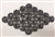 RHS-APL-M132-BLACK. Black Rhinestones on Black Metal Applique. 4 x 2.5 Inches