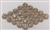 RHS-APL-M132-ROSEGOLD. Clear Rhinestones on Rose-Gold Metal Applique. 4 x 2.5 Inches