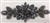 RHS-APL-M133-BLACK. Glue-On Sew-On Black Crystal Rhinestones on Black Metal Applique - 5.5 x 2 Inches. Can be Used for Making Belts, Sashes, Head-Bands, Party Dresses and Costumes.