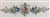 RHS-APL-M134. Glue-On Sew-On Multi-Color Crystal Rhinestone Metal Applique - 7 x 2 Inches. Can be Used for Making Belts, Sashes, Head-Bands, Party Dresses and Costumes.