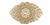RHS-APL-M202-ROSE.  Glue-On / Sew-On Clear Crystal Rhinestone On Rose Metal Applique - Rose Metal Backing - 6 inch X 4.5 Inch