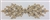 RHS-APL-M219-GOLD. Glue-On or Sew-On Clear Crystal Rhinestones on Gold Metal Applique - 9 x 3 Inches. Can be Used for Making Belts, Sashes, Head-Bands, Party Dresses and Costumes.