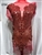 RHS-BOD-076-RED. Red Crystal Rhinestone Bodice on Tulle - 29" x 15"