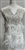 RHS-BOD-080-CLEARWHTE. Clear Crystal Rhinestone Bodice with Clear Beads and White Feathers on a Shear White Tulle- 15" x 27"