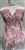 RHS-BOD-080-PINK. Pink Crystal Rhinestone Bodice with Pink Beads and Pink Feathers on a Shear Pink Tulle- 15" x 27"