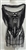 RHS-BOD-081-BLACK. Black Crystal Rhinestone Bodice with Black Beads and Black Fringes on a Shear Black Tulle- 19" x 30"