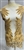 RHS-BOD-082-GOLD. Gold Crystal Rhinestone Bodice with Gold Beads on a Shear Gold Tulle- 17" x 27"